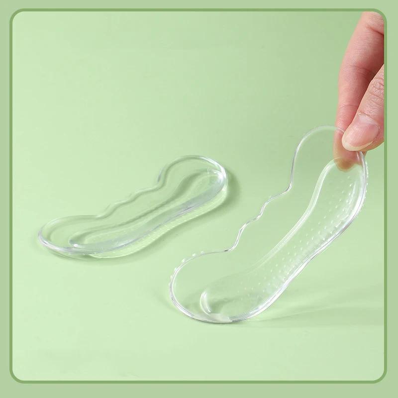 4Pcs Silicone Heel Protectors High Heels Heel Stickers Adjustable Size Adhesive Anti-slip Insoles Pain Relief Foot Care Products
