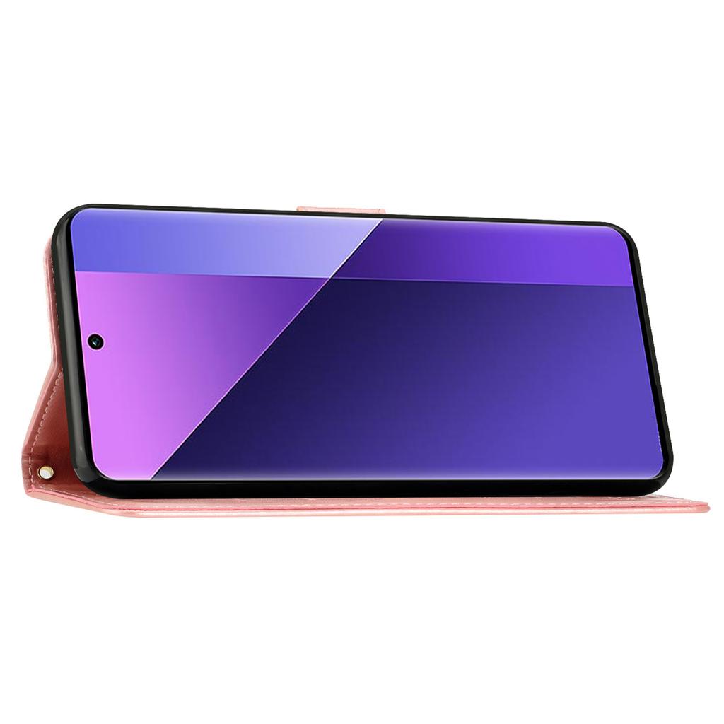 Für Motorola Moto G85 5G/S50 Neo 5G Leder-Wallet-Hülle Schmetterling-Blumen-geprägtes Handy-Cover mit Riemen