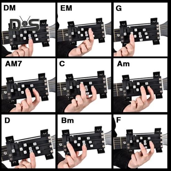 Aiuto per accordi di chitarra One-Touch Chords Presser Strumento di apprendimento per chitarra Strumento per l'allenamento degli accordi di chitarra Aiuto per principianti Amante della chitarra