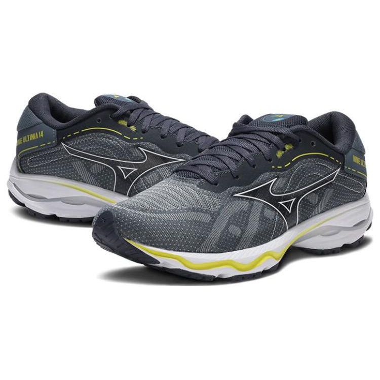 Mizuno Ultima 14 Comfortable Versatile Shock Absorbing Durable Breathable Low Top Casual Running Shoes Men Sneakers Gray White Yellow J1GC231854