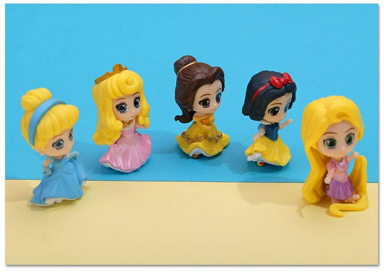 Set of 6 Adorable PVC Anime Princess Figurines for Desktop Decoration