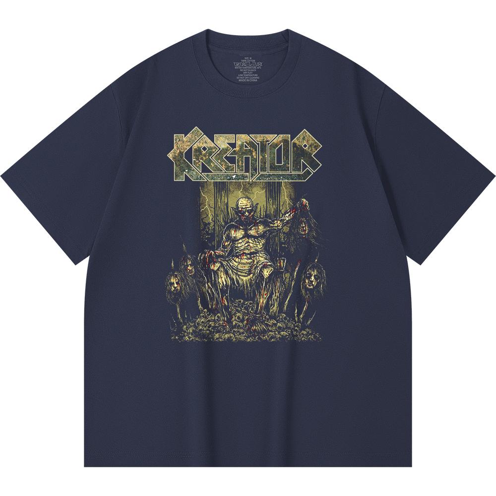 230 Gsm 100% Cotton Heavy Metal T-Shirt  Rock Band Popular Music Print Unisex Heavy Cotton T Shirt