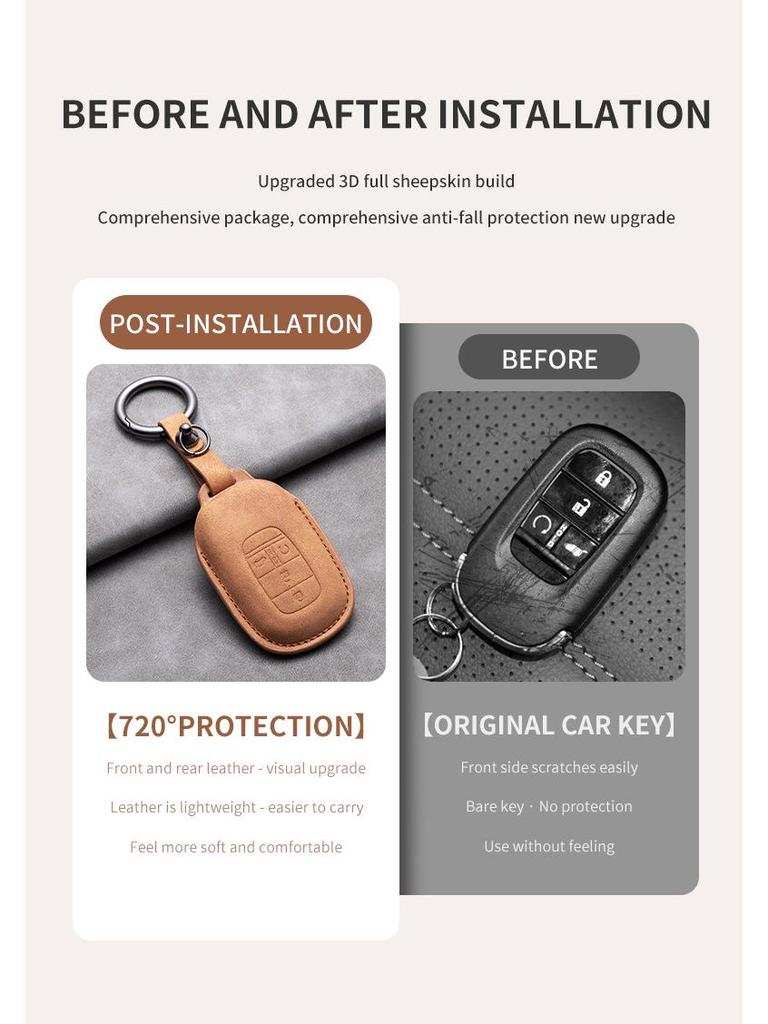 Honda Key Cover for CRV, Accord, Civic, XR-V, and More