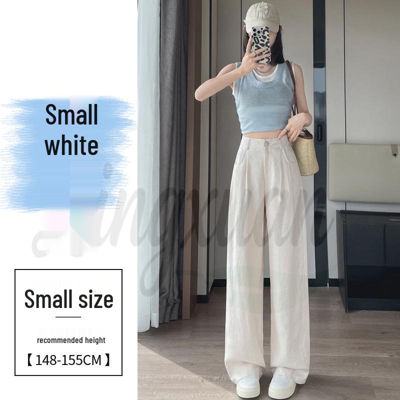

2026 Summer Women s Wide-Leg Cotton Linen High-Waist Casual Pants with Sun Protection M