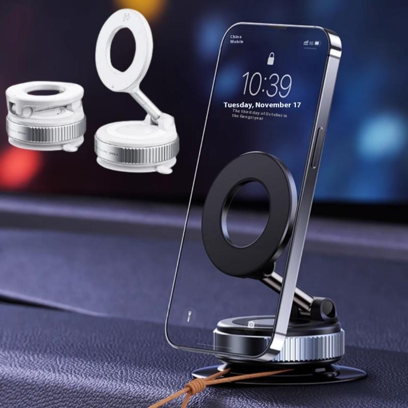 1 Piece Foldable Suction Cup And Magsafe Car Phone Holder Mount Compatible For Phone 12/13/14/15/16 Pro/Max Diy Accessories