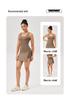 European & American Quick-Dry Yoga Vest: Nude Feel, Slimming, Tight-Fit, Square Neck Running Top