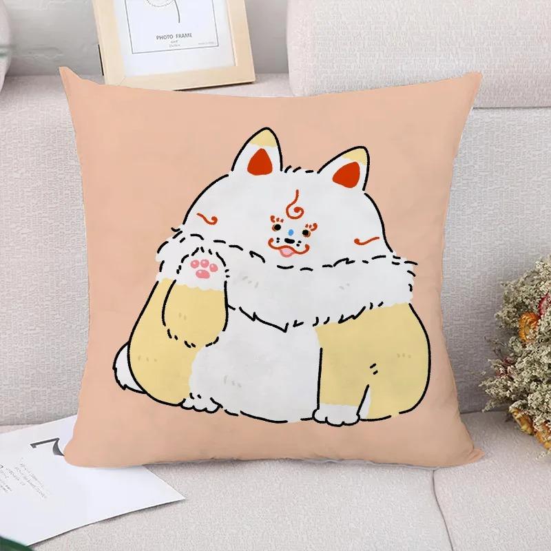 Cute Cat Decorative Pillowcase Living Room Office Home Pillowcase Car Ornaments