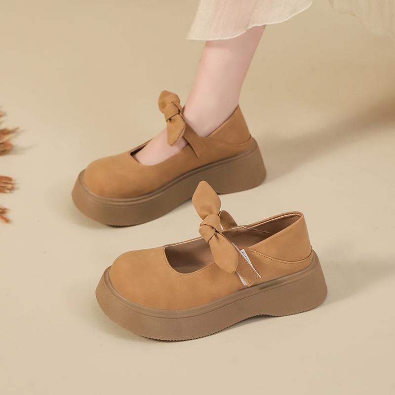 Fashion Shoes Woman 2025 All-Match Shallow Mouth Clogs Platform Bow-Knot Female Footwear Oxfords New Summer Creepers Butterfly Dress