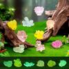 20/50pcs Luminous Resin Mini Caterpillar Snail Insect Doll House Glow-in-the-Dark Insect Figurines for DIY Aquarium Garden Decor