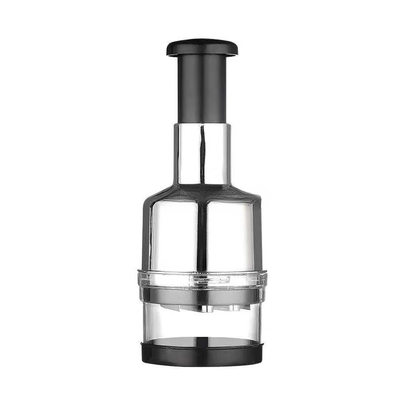 

Stainless Steel Hand-press Vegetable Cutter, Patting Knife, Ginger and Garlic Minder, Vegetable Shredder, Onion Cutting Wonder Tool Upgraded silver version