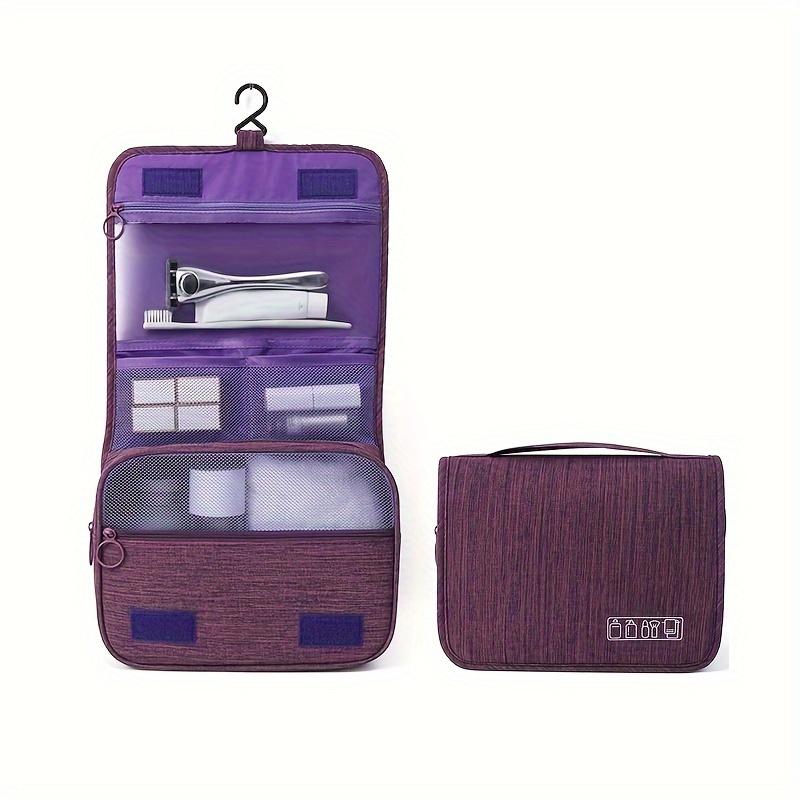 1Pc Foldable toilet bag, organizing bag, hanging bathroom cosmetic storage bag, travel dry wet separation cosmetic bag