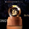 Creative Rotating Crystal Ball Night Light: Decorative Craft for Bedroom Atmosphere and Festive Gift.