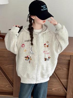Cappotto stylish con cappuccio e fodera in pile per bambina Autunno/Inverno 2025