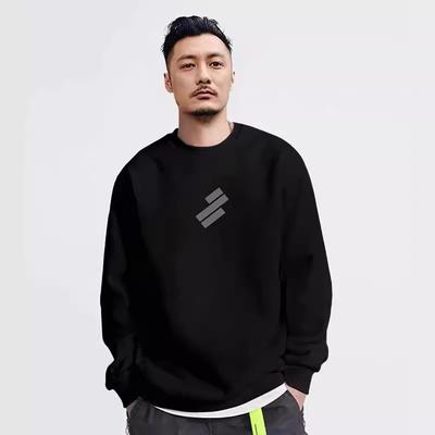 Amerikanische weiche Anti-Falten Herren Street Sport Casual Atmungsaktive Lockere Mode Trend Bequeme Langarm-Tops
