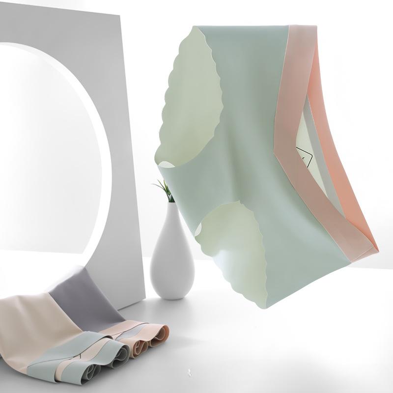 Bezszwowe majtki z lodowego jedwabiu Kobiety Wygodna bielizna Damskie Majtki z niskim stanem Plus Size Majtki ciążowe Seksowna bielizna