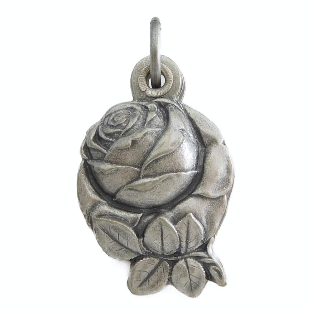 Miraculous Medal Rose Pendant, Slide Type, Made in Germany, Virgin Mary