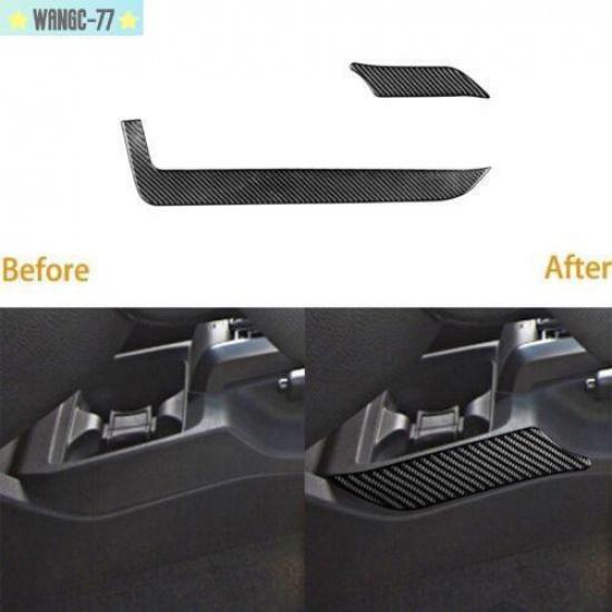 2PCS Carbon Fiber Gear Shift Both Side Cover Trim Fits For Toyota Tacoma 2016-22