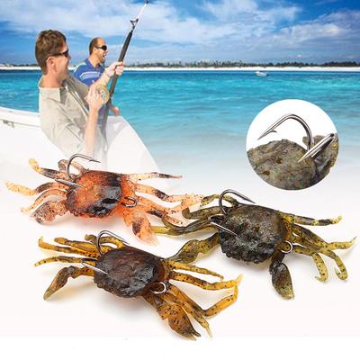 Angelköder Simulation Weichkrebs künstlicher Wurm Wobbler Haken