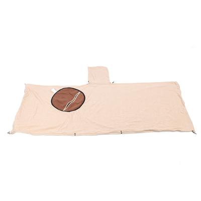 Windproof Hooded Blanket Fleece Hooded Wearable Blanket Adult Camp Poncho Sleeping Bag for Camping and Travel