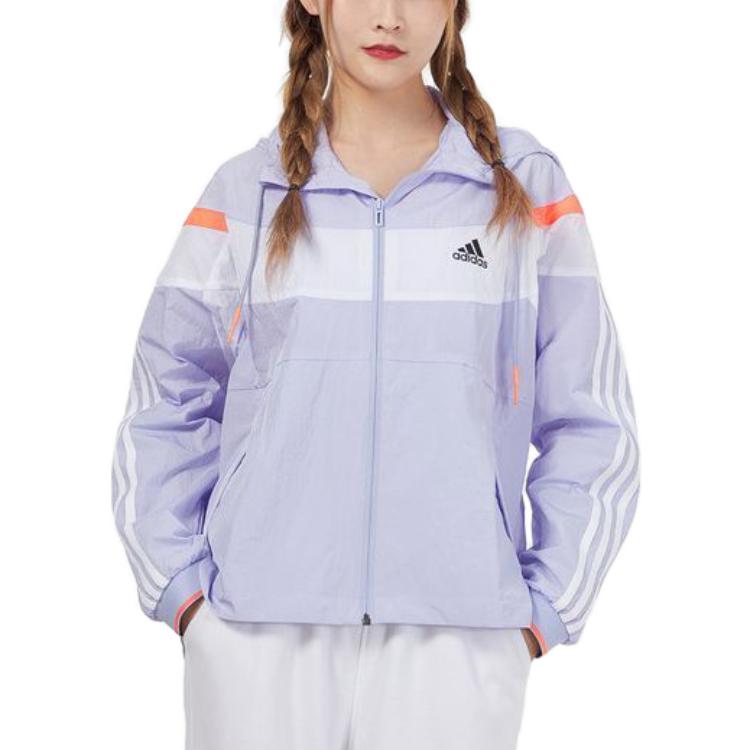 adidas Wx Color Block Větrovka Dámské Bundy Fialová HD0368