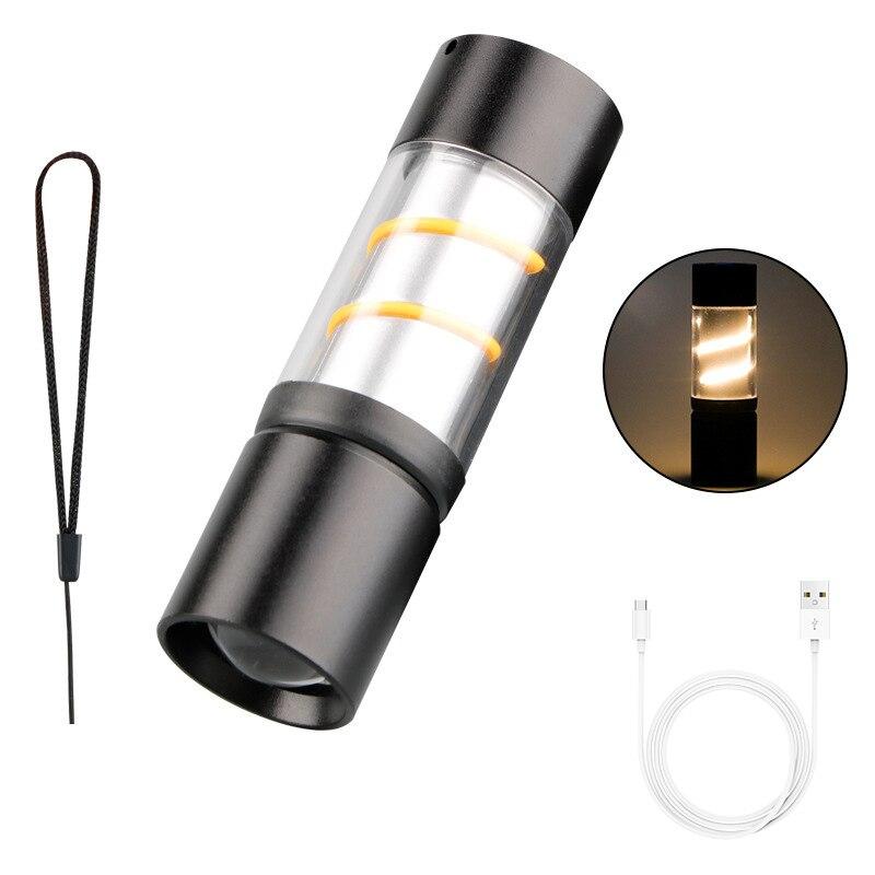 Multifunctional Retro Camping Light LED Atmosphere Light Type-C USB Rechargeable 4 Modes Waterproof Fishing Camping Emergency De