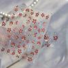 Tomoni Translucent Luxury Nail Stickers: Gold, Fruit, Red Flower, Leaf Designs