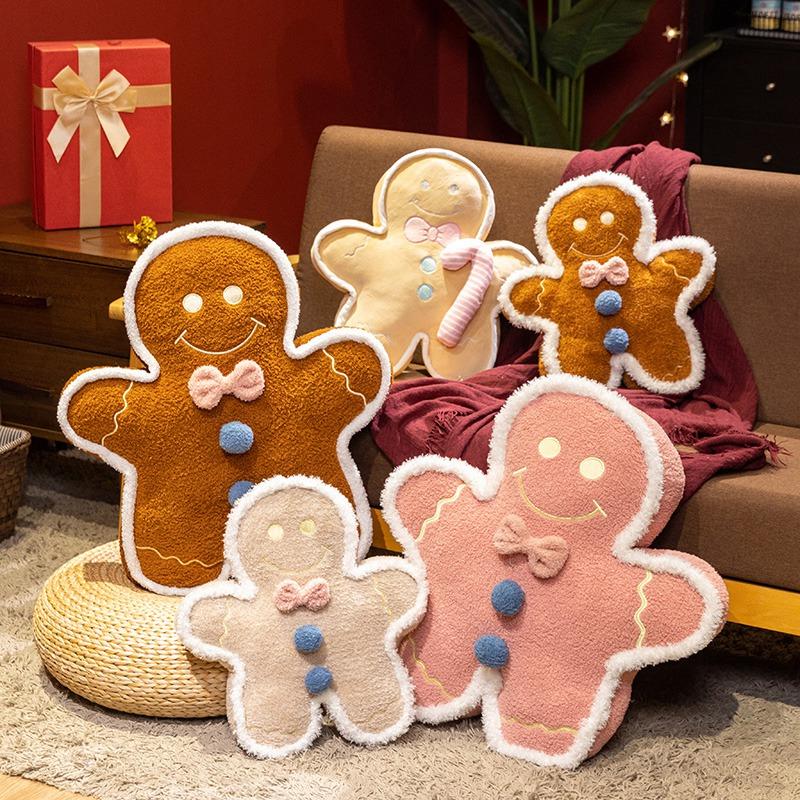 Christmas Series Plush Toys Santa Claus Christmas Tree Gingerbread Man Stuffed Doll Festival Decor Toys Sofa Cushion Pillow Gift