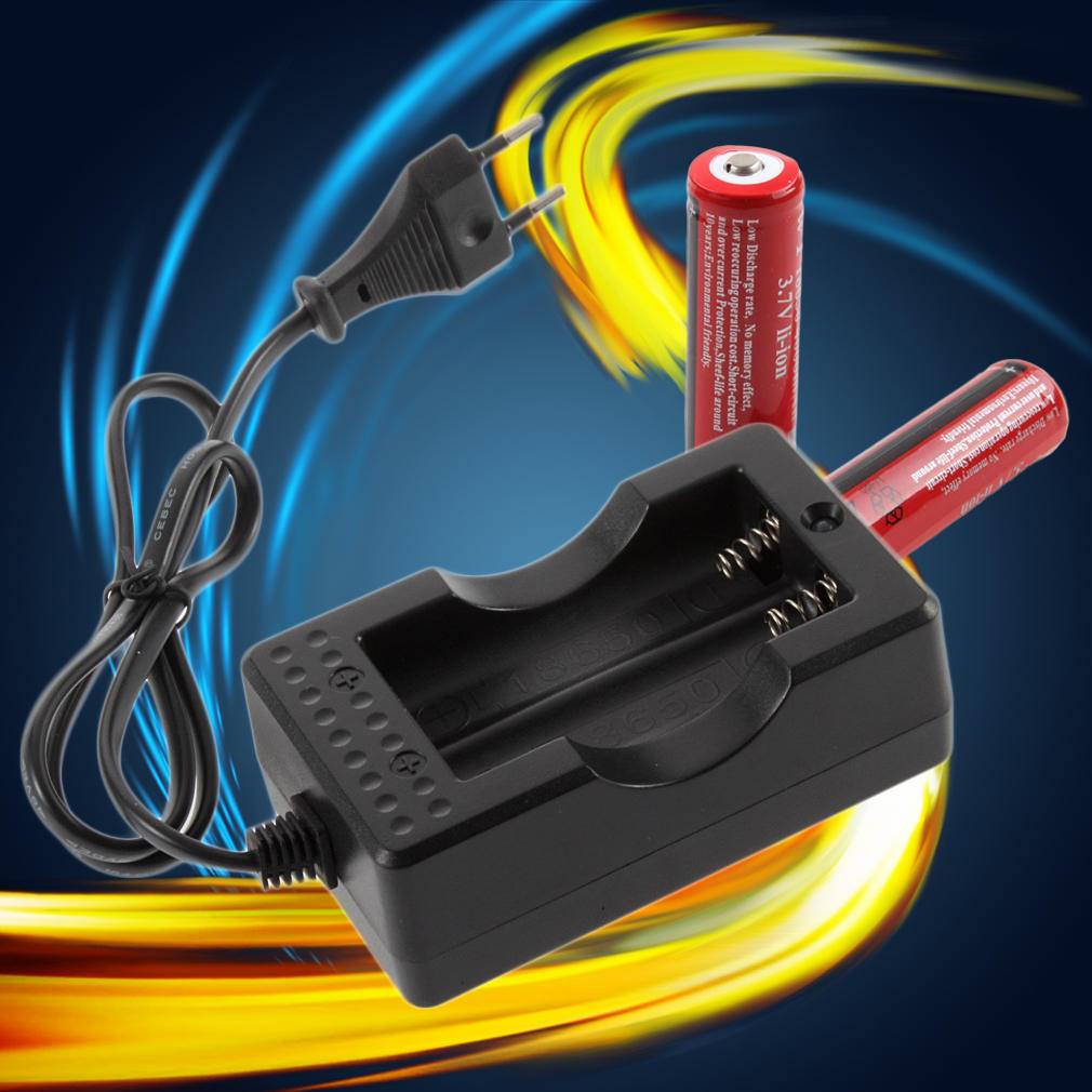 Slot Traveling 18650 Battery Charger for 18650 Battery Doulbe DC 4.2V EU Plug