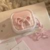Pink bow for AirPods protective case 3rd generation apple 4 bluetooth headset pro2 sweet pendant 1/2 generation