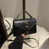Personality trend women's bag new fashion portable messenger bag solid color shoulder small square bag