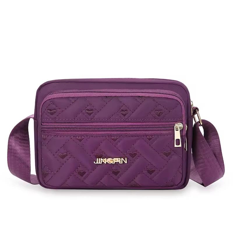 Women Casual Shoulder Bag Multi Pocket Oxford Crossbody Fashion Handbag for Shopping and Commuting