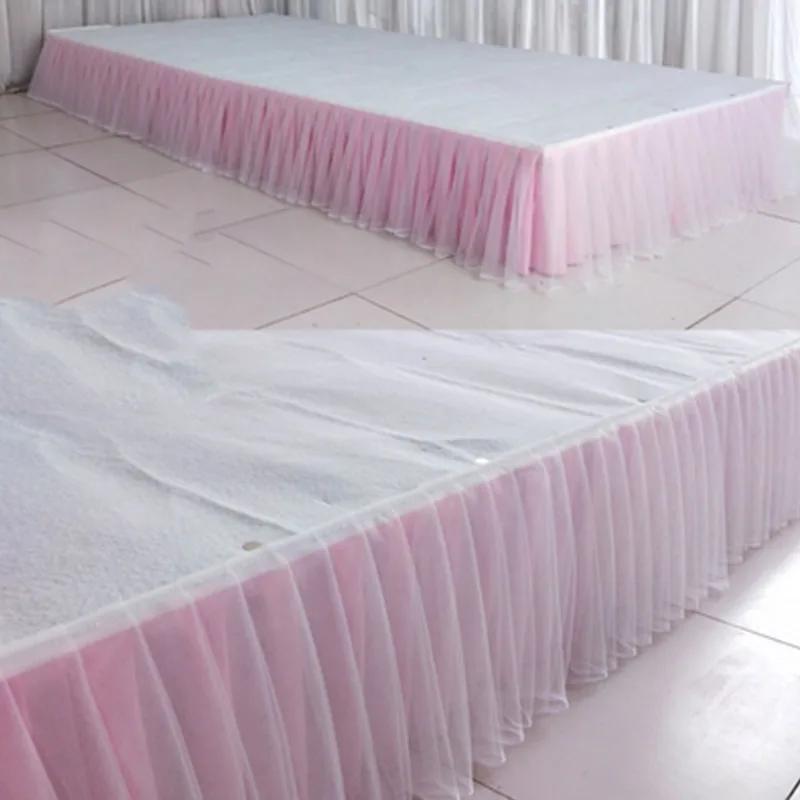 30x300cm Tutu Table Skirt Wedding Backdrop Curtains for Table Clothes Table Cover Wedding Stage Skirting for Event Party