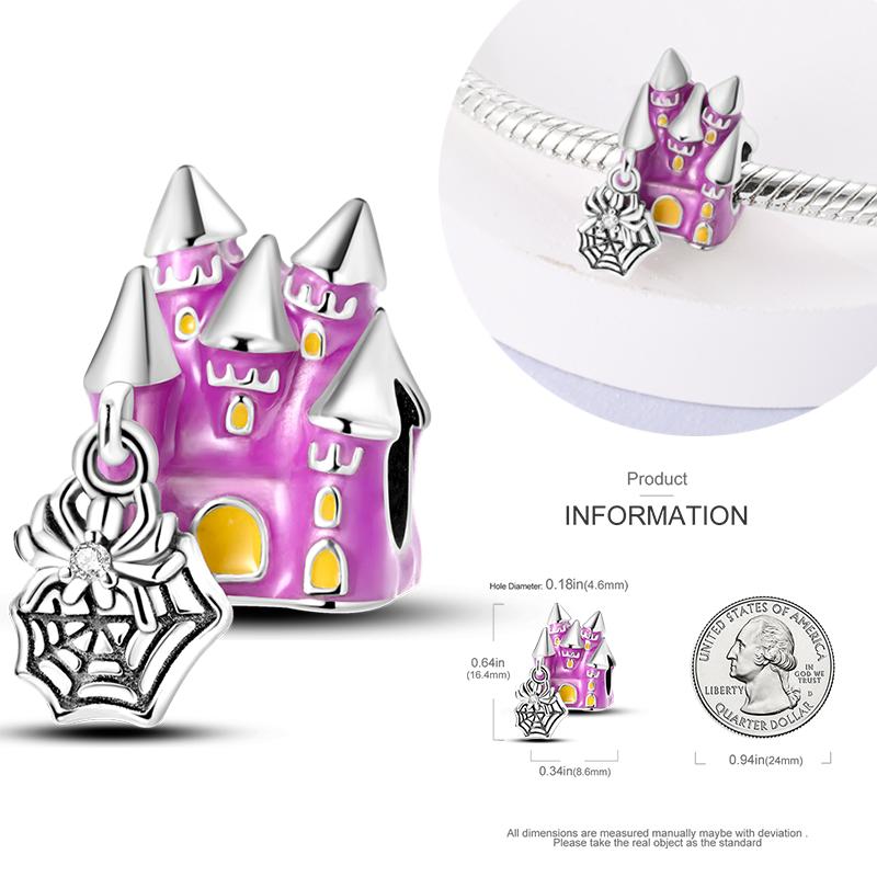 Copper Charms Luminous Pumpkin Skull Beads For Dangle Diy Gift Halloween Series Charms