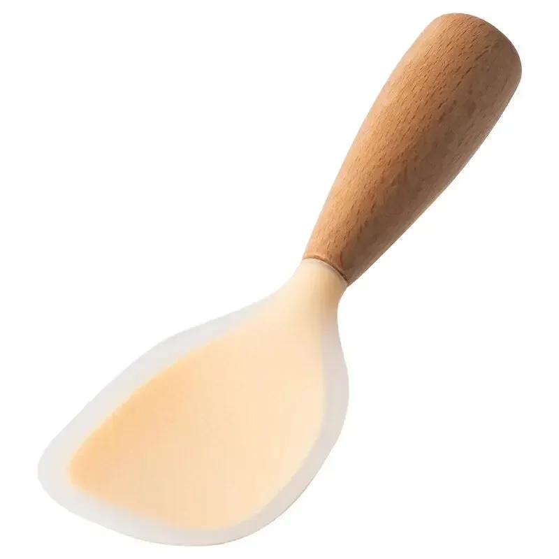 Non-stick Silicone Rice Spoon Cooking Spoon Anti-scalding Pot Rice High-temperature-resistant Spoon Durable Kitchen Gadgets