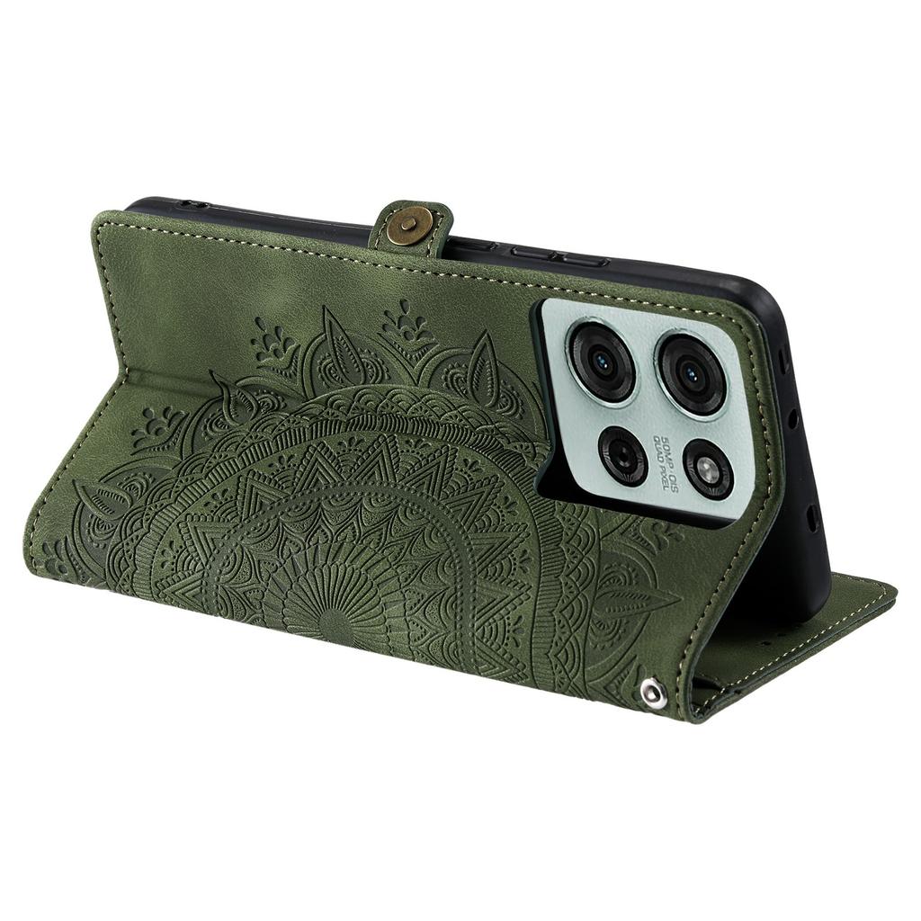 Style 016 For Motorola Moto G75 5G Case Skin Feel Totem Imprinted Wallet Leather Phone Cover