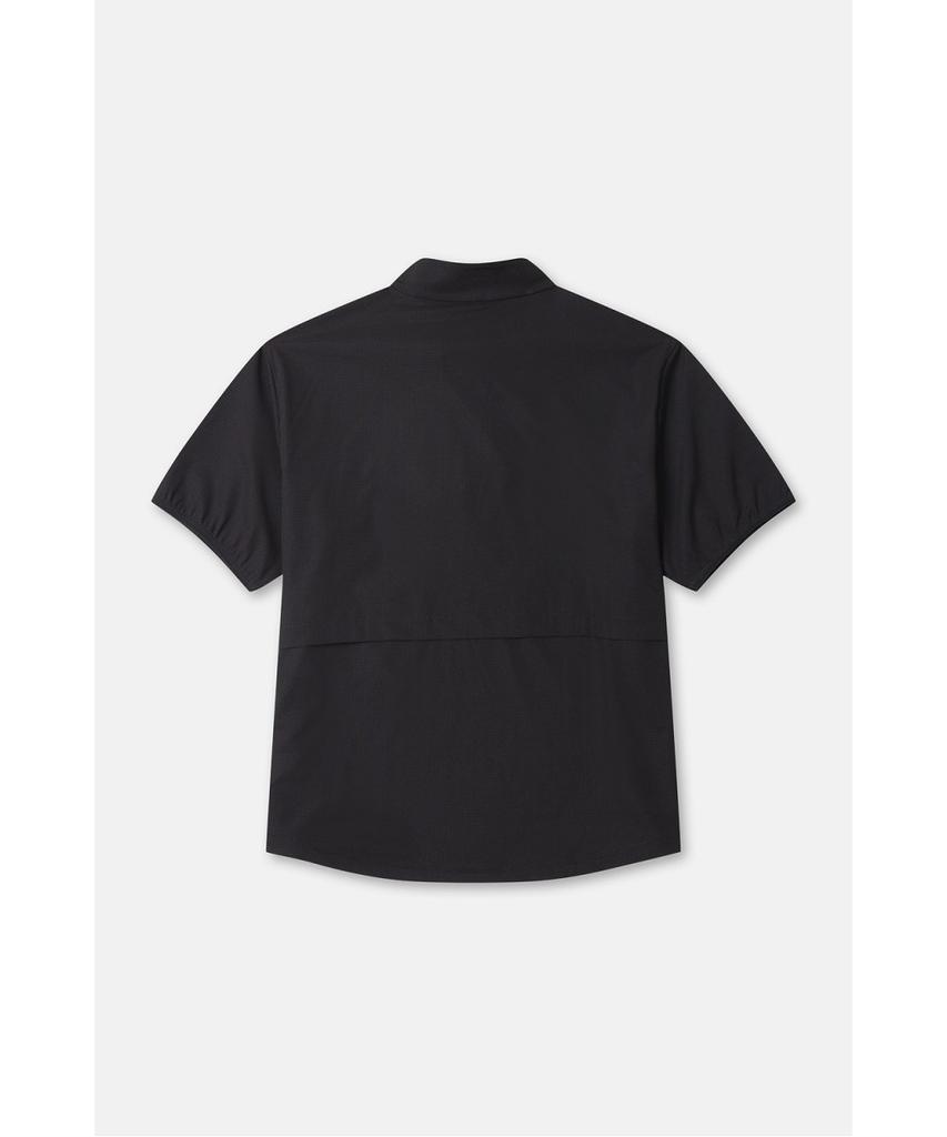 Koolongseupocheu Women'S Air Dot Zip-Up Short Sleeve T-Shirt Jktcm26262Blk