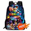 Roblox Printed Kids Backpack School Lightweight Ergonomic Dual-Shoulder Bag Boys Girls Grade 1-2 Students
