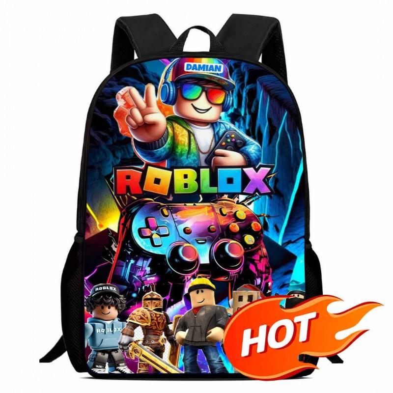 Roblox Printed Kids Backpack School Lightweight Ergonomic Dual-Shoulder Bag Boys Girls Grade 1-2 Students