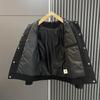 2025 Men's Korean Style Lightweight Winter Down Jacket with Casual Lapel and Flap Decoration