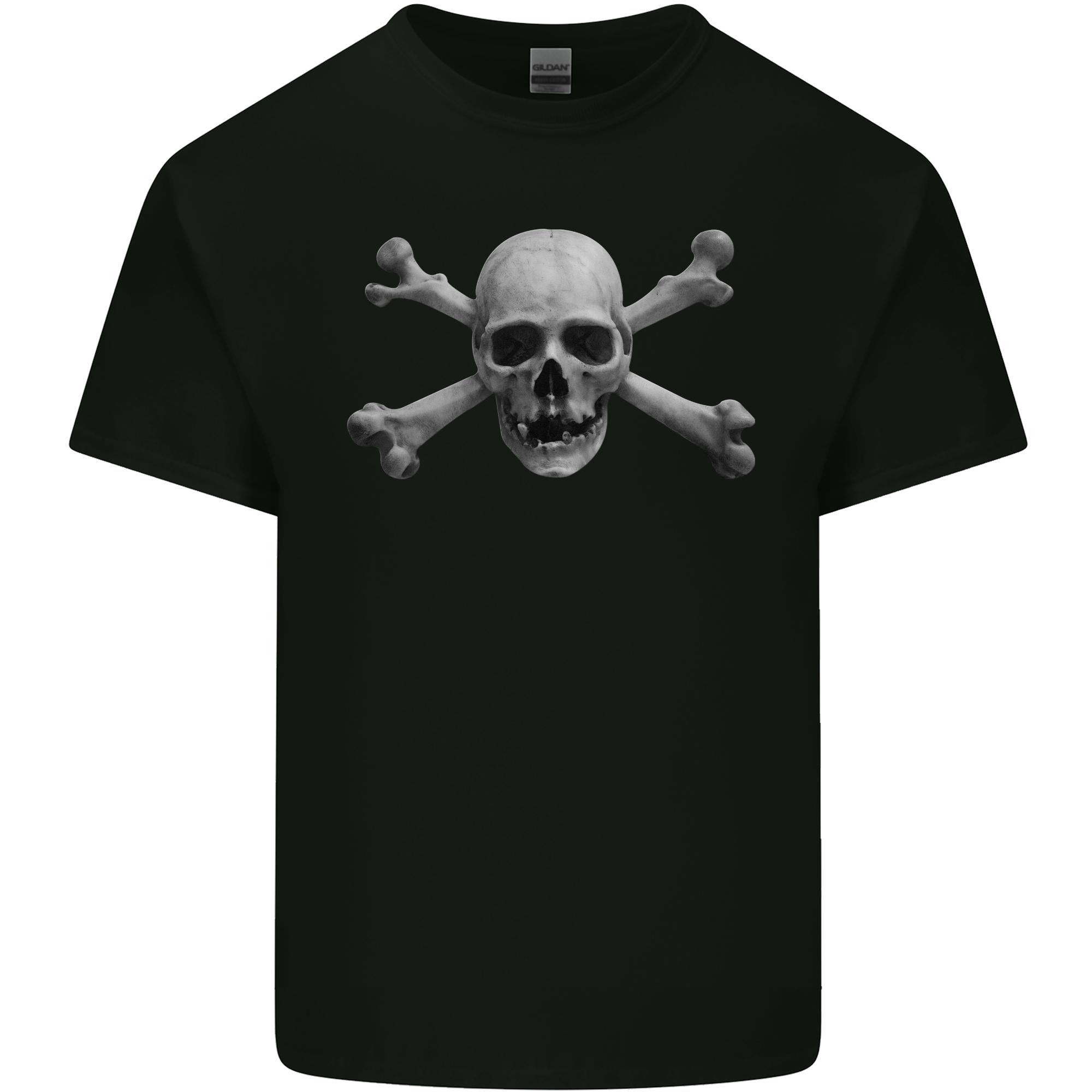 The Jolly Roger Skull Pirates Sailing Sailor Unisexs Light Cotton Tshirt S