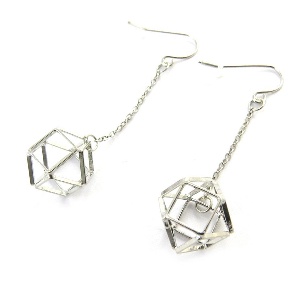 Les Trésors De Lily [M9311] - Silver 'Choreography' Designer Loops (geometric)