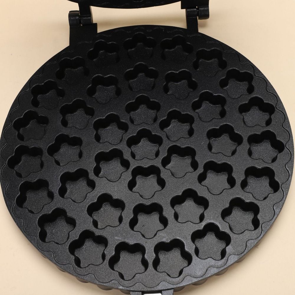 19/37 Holes Plum Blossom Cake Mold Long Handle Egg Waffler Iron  Baking Accessories