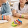 Colorful Wristbands for Student Souvenirs 6 Pcs Welcome Back To School Bracelets, First Day of Silicone Students, Prize Accessories, Stuffers Fillers
