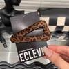 Sponka do vlasů s leopardím potiskem: Retro, Všestranný látkový vlasový doplněk pro podzim/zimu