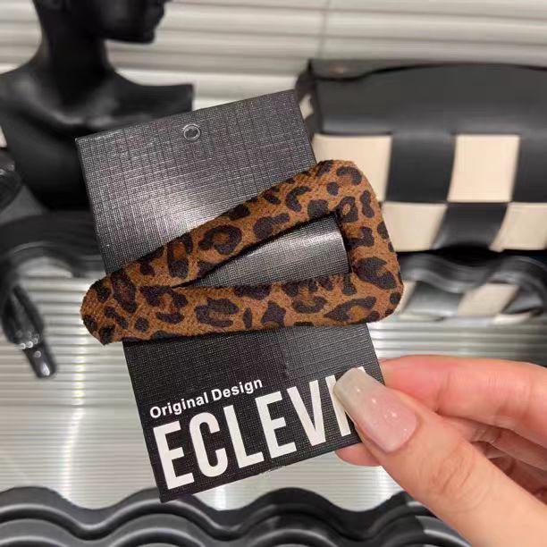 Sponka do vlasů s leopardím potiskem: Retro, Všestranný látkový vlasový doplněk pro podzim/zimu