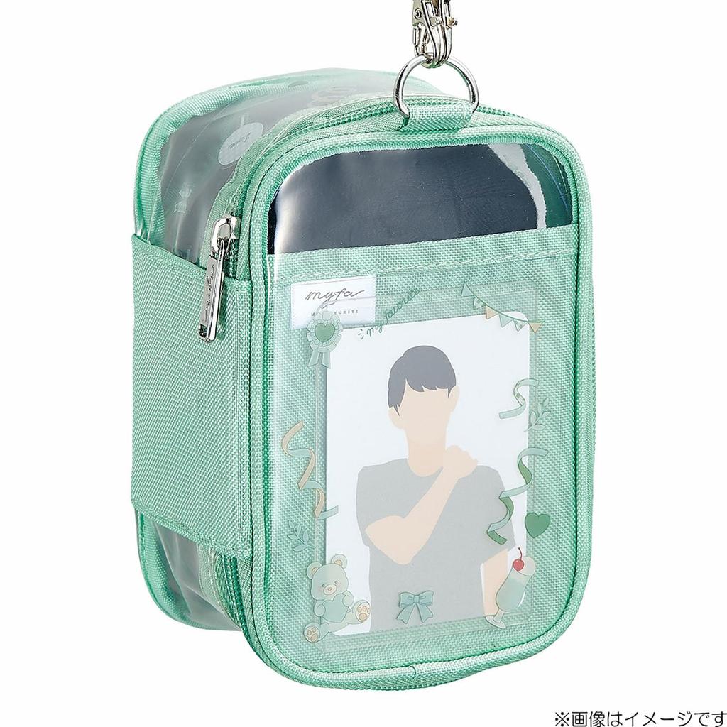 LIHIT LAB Myfa Oshikatsu Plush Toy Decoration Box Pouch Powder Blue A3306-14