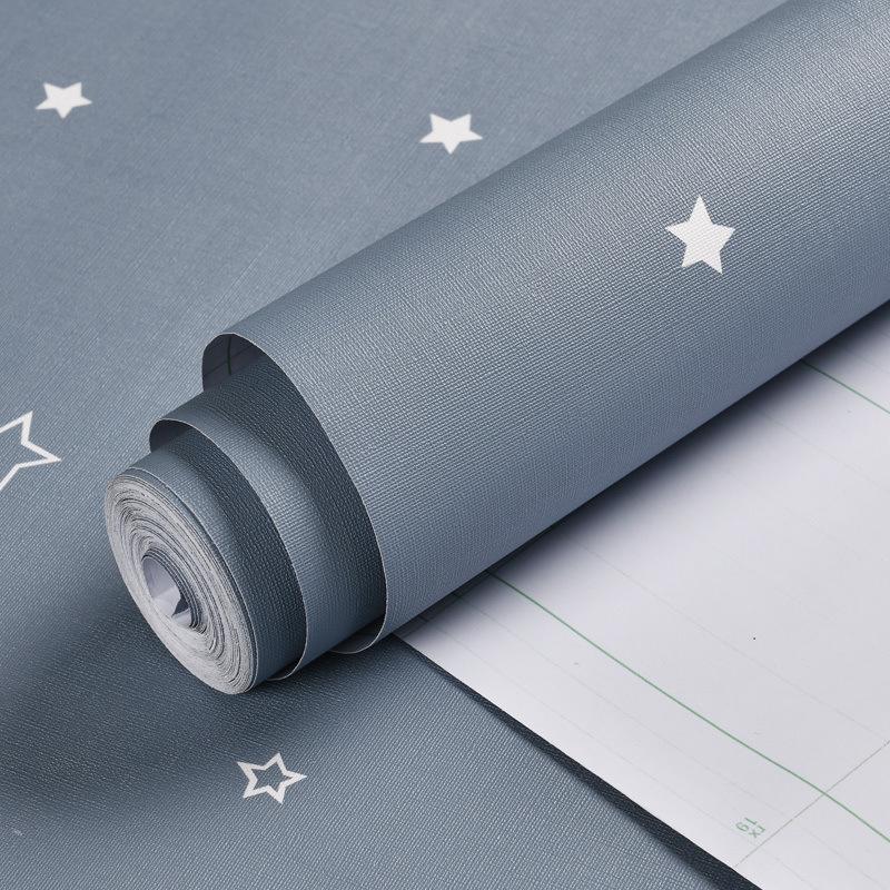 Samolepicí jednobarevná PVC nástěnná samolepka: Dekorace proti znečištění pro ložnici, obývací pokoj nebo studentskou kolej.