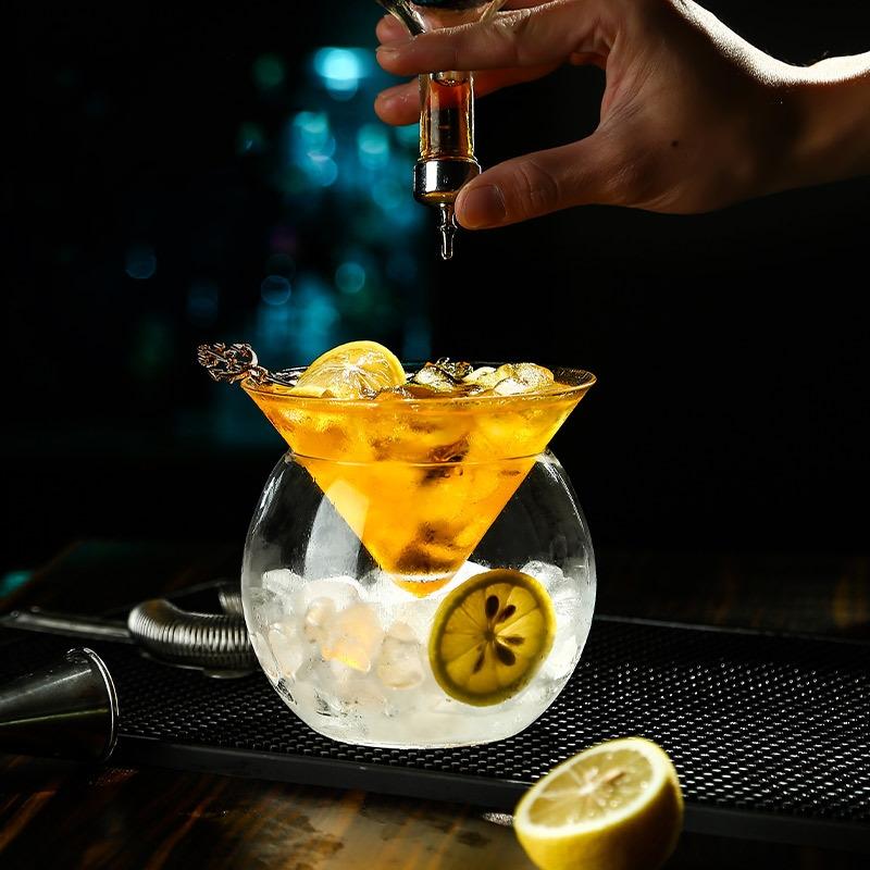 150ml Elegant Sophisticated Wholesale Ball Base Martini Chiller Cocktail Glasses Set Caviar Server Bowl Cool Cup Barware