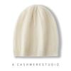 Cashmere Autumn and Winter New Women's High End Solid Color Knitted Cable Warm Fashion Heavy Casual Baotou Hat