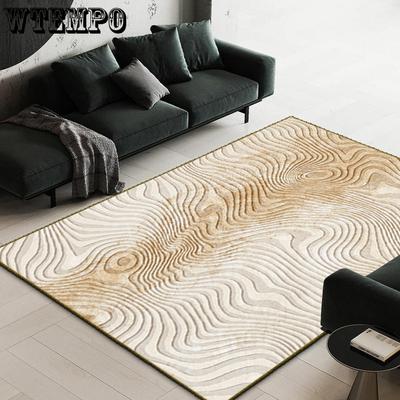Einfarbiger abstrakter Teppich Wohnzimmer Teetischmatte Modern schlichter Schlafzimmer Spleißteppich